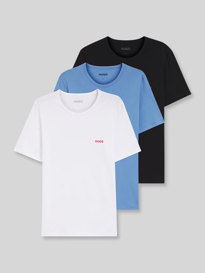 HUGO T-shirty o kroju regular fit z czystej bawełny w zestaw 3 szt. Niebieski 1