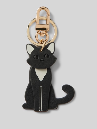 Seidenfelt Schlüsselanhänger mit Karabinerverschluss Modell 'My CAT' Black 1