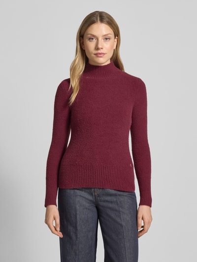 Guess Strickpullover mit Stehkragen Modell 'MARION' Bordeaux 4