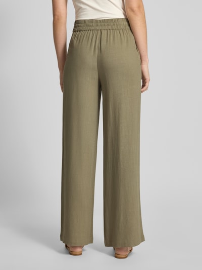 Selected Femme High Waist Hose aus Viskose-Leinen-Mix Modell 'VIVA-GULIA' Oliv 5
