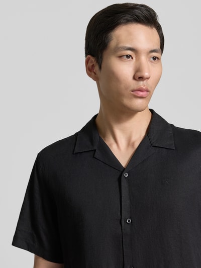 CK Calvin Klein Regular Fit Freizeithemd aus Leinen-Lyocell-Mix Black 3