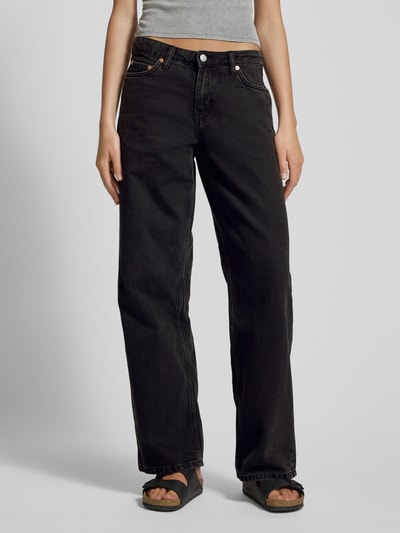 WEEKDAY Loose fit jeans in 5-pocketmodel, model 'Ample' Zwart - 4