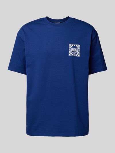 Les Deux T-shirt met labelprint, model 'Goods' Bleu - 2