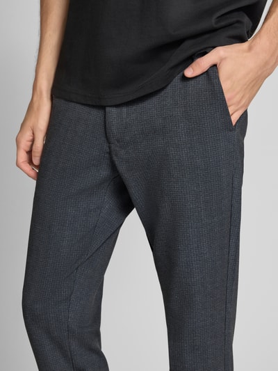 Only & Sons Slim Fit Chino aus Viskose-Mix Modell 'MARK' Dunkelblau 3