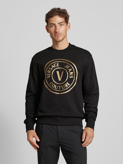 Versace Jeans Couture Sweatshirt mit Label-Print Black 4