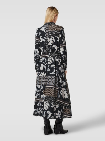 Betty Barclay Midi-jurk van viscose met all-over motief Zwart - 5