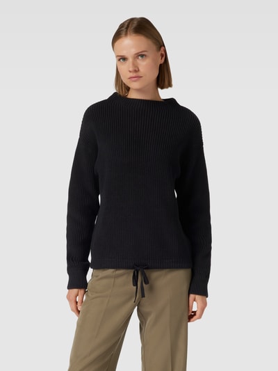 Jake*s Casual Strickpullover mit Strukturmuster Black 4
