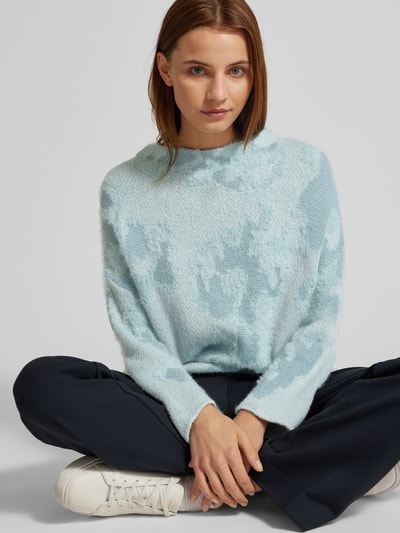 OPUS Gebreide pullover met opstaande kraag, model 'Plumi' Lichtblauw - 3