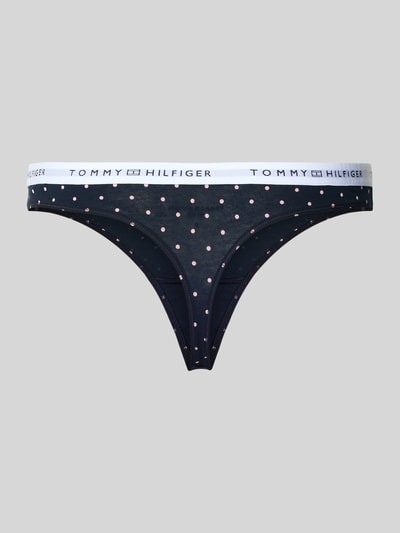 Produktfoto, Stringi aus Baumwoll-Mix von Tommy Hilfiger, efekt: wzór w grochy na całej powierzchni, pas z logo, materiał: mieszanka bawełny