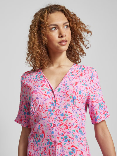 Pieces Midi-jurk met all-over print, model 'ARINE' Roze - 3