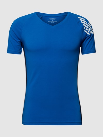 Emporio Armani T-Shirt mit Label-Print Royal 2