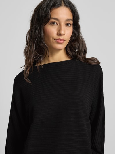 s.Oliver RED LABEL Sweter o kroju relaxed fit z mieszanki wiskozy Czarny 3