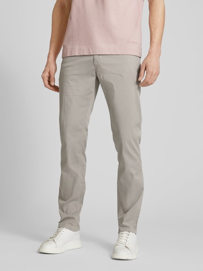 BOSS Orange Slim fit chino met paspelzakken Beige - 4