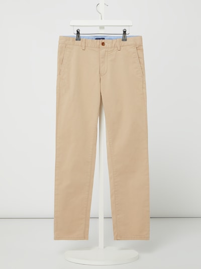 Gant Chino mit Logo-Aufnäher  Sand 1