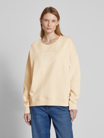 Tommy Hilfiger Oversized Sweatshirt mit Rundhalsausschnitt Sand 4