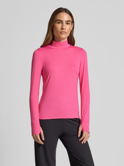 Marc Cain Shirt met lange mouwen en opstaande kraag Felroze - 4