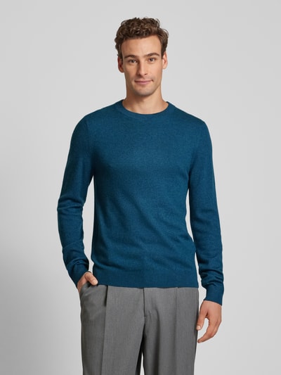 MCNEAL Gebreide pullover met ronde hals Petrol gemêleerd - 4