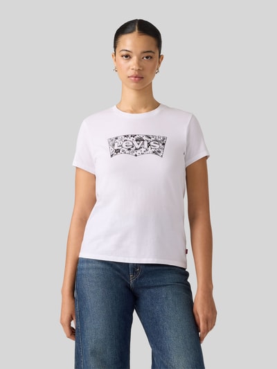 Levi's® Regular Fit T-Shirt aus reiner Baumwolle Modell 'THE PERFECT TEE' Weiss 4