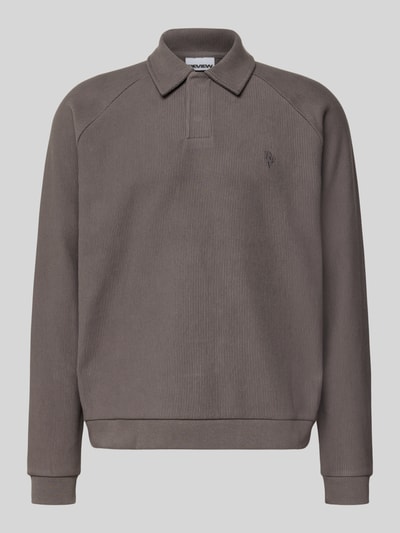 REVIEW Sweatshirt met polokraag Donkergrijs - 2