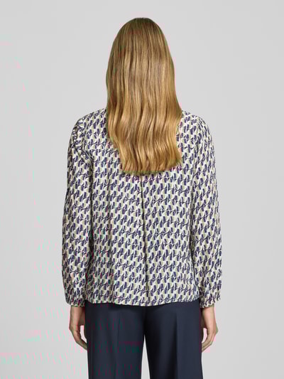 ZABAIONE Blouseshirt van viscose met tuniekkraag, model 'Ha44nna' Marineblauw - 5