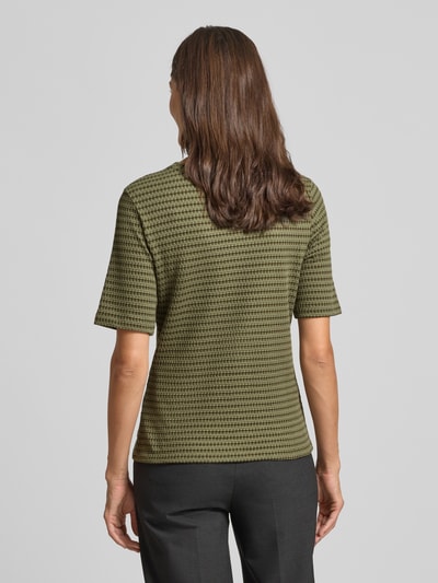 s.Oliver BLACK LABEL Regular fit T-shirt van katoenmix  Kaki - 5