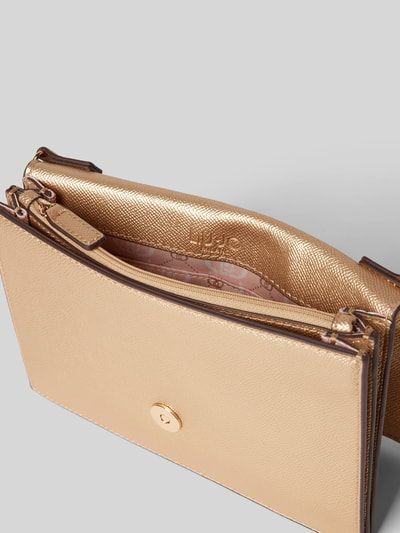 Liu Jo White Umhängtasche mit Label-Schriftzug Modell 'CALIWEN' Gold 4