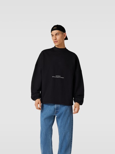 Preach Oversized Sweatshirt mit Stehkragen Black 4