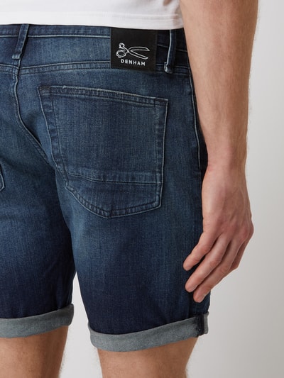 DENHAM Korte jeans met stretch, model 'Razor'  Donkerblauw - 3