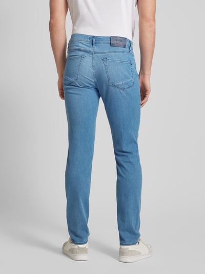Brax Straight fit jeans met labelpatch, model 'CHUCK' Lichtblauw - 5