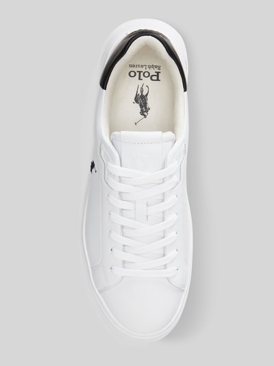 Polo Ralph Lauren Sneaker Low aus Rindsnappa mit Logo-Detail Weiss 3