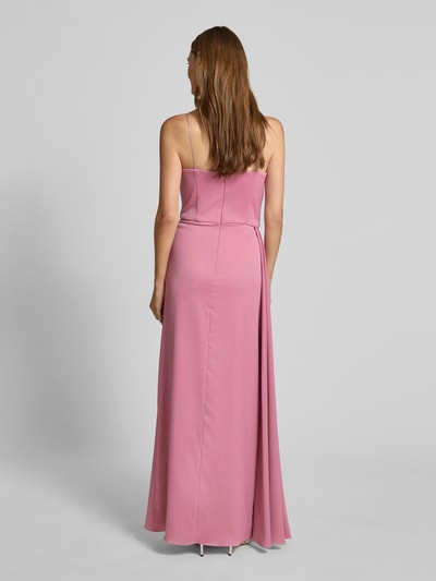 V.M. Avondjurk met cascadehals Roze - 5
