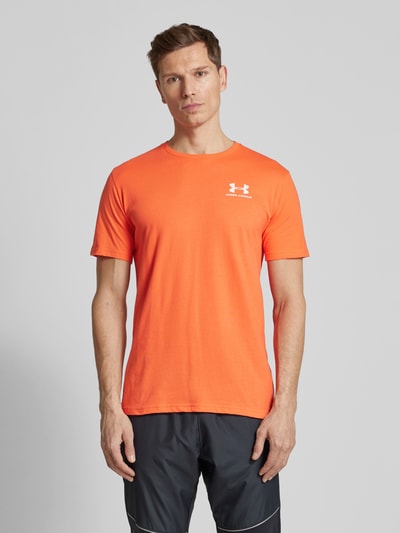 Under Armour T-Shirt mit Label-Print Orange 4