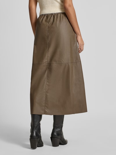 FREE/QUENT Maxirok in leerlook, model 'Harley' Taupe - 5