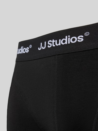 Jack & Jones Obcisłe bokserki z wyhaftowanym logo w zestawie 3 szt. model ‘Soho’ Czarny 2