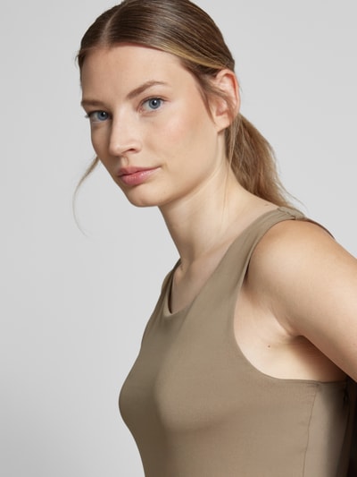 Fransa Tanktop met ronde hals, model 'ara' Taupe - 3