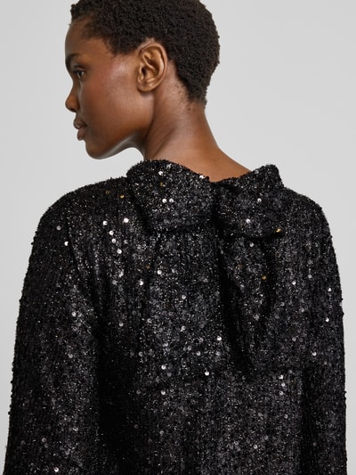 VERO MODA Soepele avondjurk met pailletten, model 'NAJA' Zwart - 3