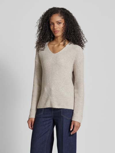 Tom Tailor Pullover mit V-Ausschnitt Beige 4