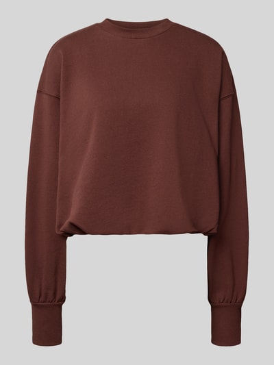Produktfoto, braunes Sweatshirt mit Rundhalsausschnitt aus Baumwoll-Mix, Regular Fit, Sweatshirt mit Rundhalsausschnitt Modell 'BIA' von Topshop
