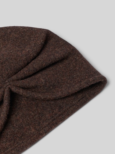 Productfoto, Mütze aus reiner Wolle mit fixierten Raffungen van Loevenich, dames accessoire van zuiver wol, met plooien en omzoomde boord in tricotlook