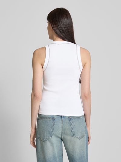 DKNY Tanktop mit Strasssteinbesatz Weiss 5