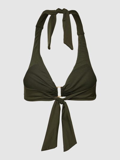 Lauren Ralph Lauren Góra bikini z wiązaniem na szyi Khaki 3