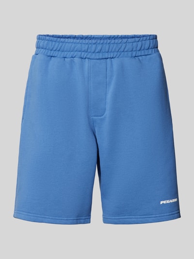 Pegador Regular fit sweatshorts met labelprint Blauw - 2