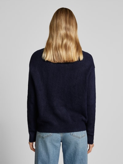 Mango Oversized Strickpullover mit Lanawoll-Anteil Modell 'MARIANO' Marine 5