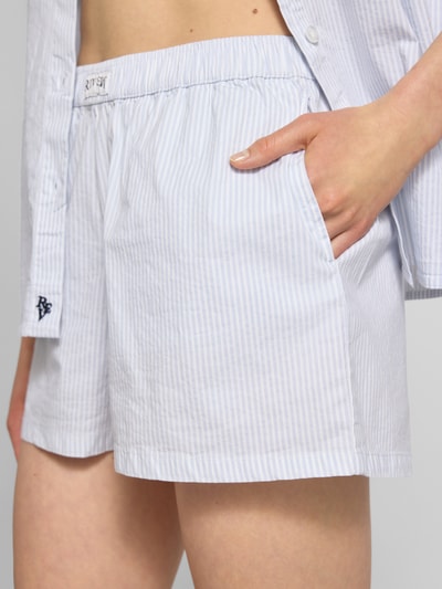 Review Korte broek met labeldetail Bleu - 3