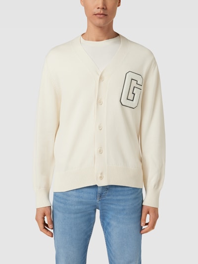 Gant Cardigan mit V-Ausschnitt Modell 'LETTERMAN' Offwhite 4