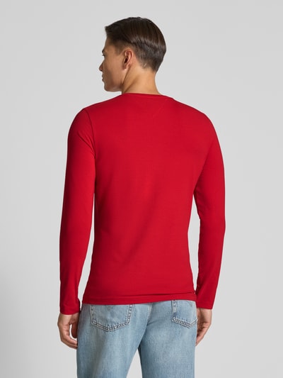 Tommy Hilfiger Slim Fit Langarmshirt aus Baumwoll-Mix Rot 5