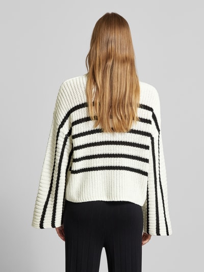 comma Gebreide pullover met trompetmouwen Offwhite - 5