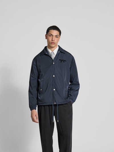 MAISON KITSUNÉ Trainingsjacke mit Druckknopfleiste Dunkelgrau 4