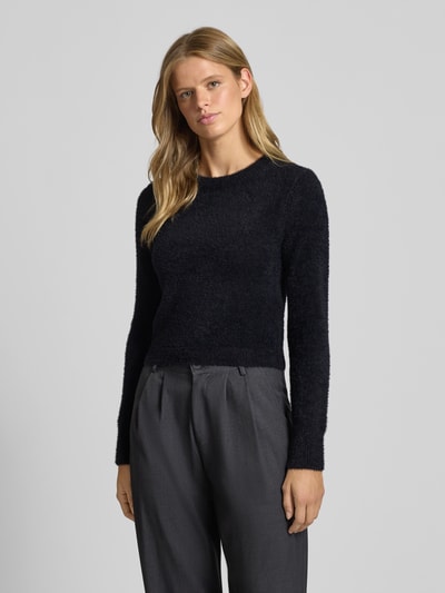 Only Regular Fit Strickpullover mit Rundhalsausschnitt Modell 'PETRA' Black 4