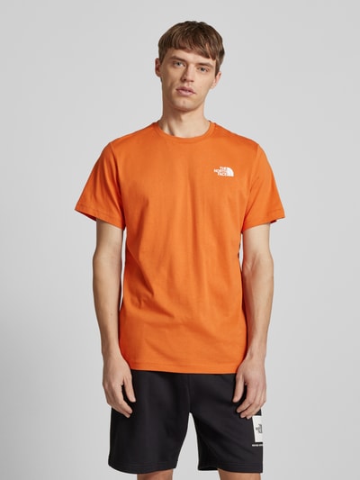 The North Face T-Shirt mit Label-Print Rostrot 5